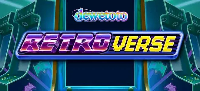 Tampilan visual game slot RetroVerse dengan nuansa arcade modern